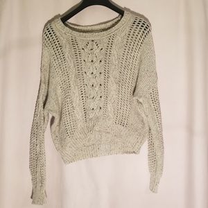 2/$20 decree cable knit sweater with silver